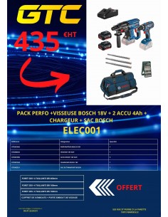 PACK PERFO +VISSEUSE BOSCH...