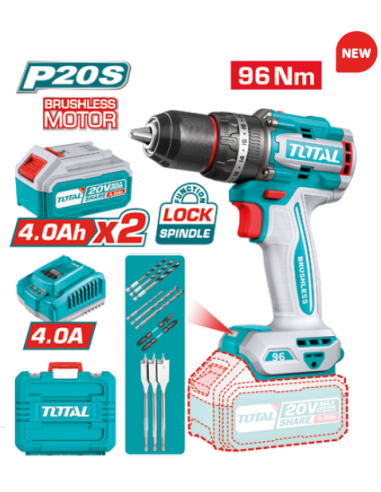 PACK PERCEUSE VISSEUSE TOTAL 20V 96...