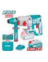 PACK PERFO TOTAL 20V 2.5J + 2 ACCU 4AH + CHARGEUR SIMPLE + BOITE