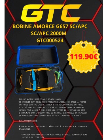 BOBINE AMORCE G657 SC/APC SC/APC 2000M
