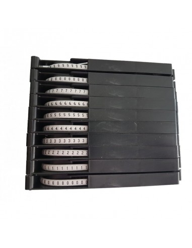 BAGUE TC 09 N/B DE 0 A 9 NOIR...