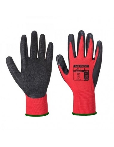 GANTS LATEX FLEX ROUGE/NOIR