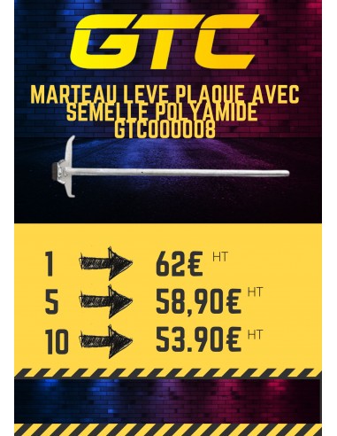 MARTEAU LEVE PLAQUE AVEC SEMELLE...