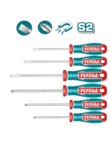 JEU DE 6 TOURNEVIS TOTAL