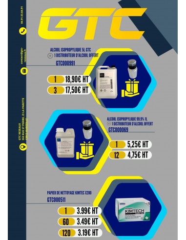 ALCOOL ISOPROPYLIQUE 99.9% 1L GTC