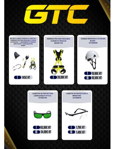 CASQUE MONTEUR 4 ATTACHES BLANC  