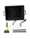 SET BATIMENT 6pces auge 10L,langue de chat,truelle,burin, pic,masseFV