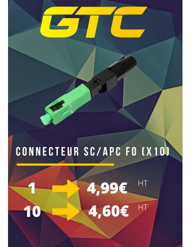 CONNECTEURS RAPIDES SC/APC FO (X10)