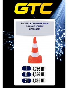 BALISE DE CHANTIER 50cm...