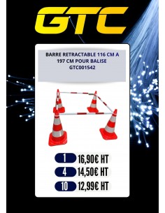 BARRE RETRACTABLE 116 CM A...