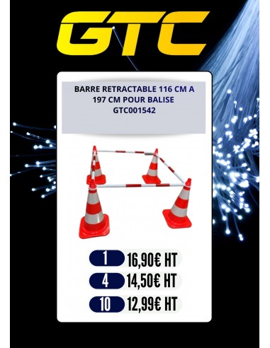 BARRE RETRACTABLE 116 CM A 197 CM...