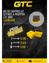 JEU DE CHIFFRES ET LETTRES A FRAPPER  5mm